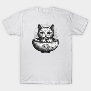 Meowdle bowl T-Shirt